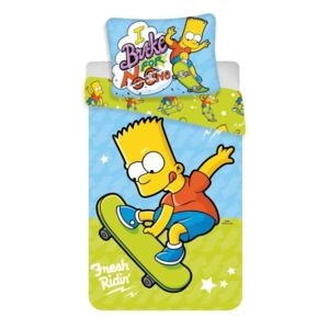 JERRY FABRICS Obliečky Bart Simpson skateboard Bavlna 140/200, 70/90 cm