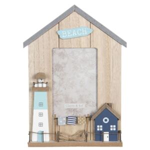 Fotorámček v tvare domčeka s dekoráciou majáku Beach