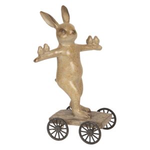 Dekorácie králik na kolieskach - 9 * 8 * 17 cm