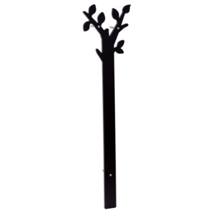 Čierny nástenný vešiak Mauro Ferretti Marcos Nero, 30 × 120 cm
