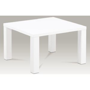 Konferenčný stolík 80x80x50, vysoký lesk biely