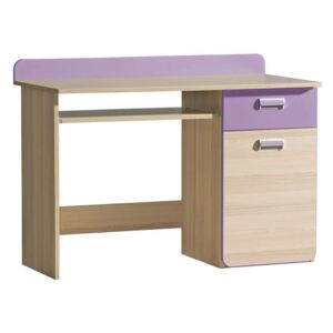 Detský písací stôl Norton N10, Farby: jaseň coimbra / fialová