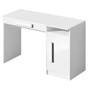 Písací stôl 120 Raliv RL09, Farby: biela / biely lesk, úchtky : biela