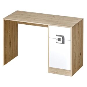 Písací stôl 120 Niczi NI10, Farby: dub svetlý / biely + šedá