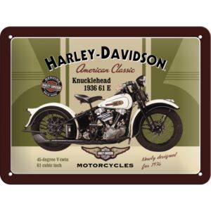 Nostalgic Art Plechová ceduľa: Harley Davidson Knucklehead - 15x20 cm