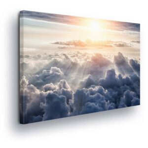 Obraz na plátne - The Sun in the Clouds 40x40 cm