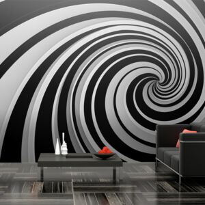 Fototapeta XXL - Black and white swirl 550x270 cm
