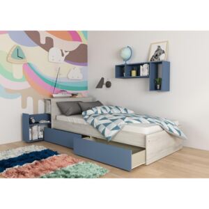 Multifunkčná detská posteľ pre chlapca Cascina, smoky blue