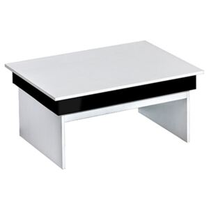 Konferenčný stolík Sweet SE08, Farby: biela + biely lesk + čierny lesk