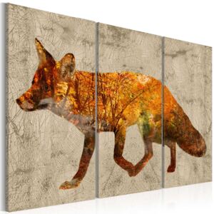 Obraz na plátne Bimago - Fox in The Wood 60x40 cm