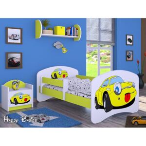 Detská posteľ bez šuplíku 180x90cm SMILE CAR - zelená