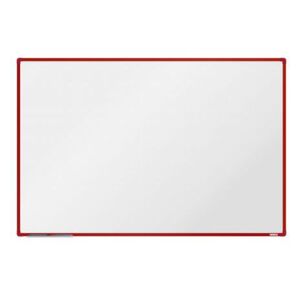 Biela magnetická tabuľa boardOK, 180 x 120 cm, červená