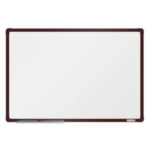 Biela magnetická tabuľa boardOK, 60 x 90 cm, hnedá