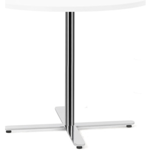 Stôl Tilo, Ø900x720 mm, chróm / biela