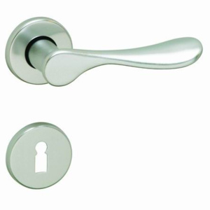 Dverové kovanie MP Klasik-R (F1) - WC kľučka-kľučka s WC sadou/F1/MP1 (hliník prírodný)