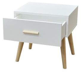 Nočný stolík Creative (biela/buk)