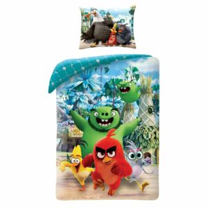 Halantex Detské bavlnené obliečky Angry Birds Movie 2 modrá, 140 x 200 cm, 70 x 90 cm
