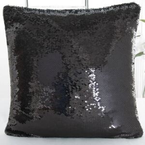 XPOSE® Magická obliečka na vankúš - čierna/strieborná 40x40 cm
