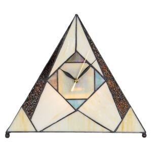 Tiffany stolná lampa / hodiny Sachaverell - 30 * 12 * 26 cm E14 / max 1 * 25W