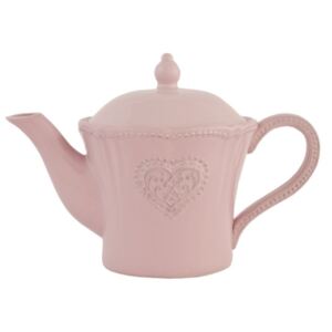 Čajník SRDIEČKO ružová ružová keramika