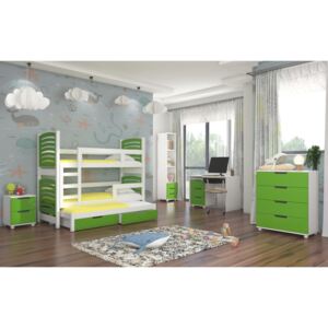 Dizajnový detský nábytok zelený Dunkeld