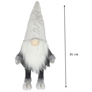 Vianočný škriatok Gnom 85 cm - sivý PM-38168