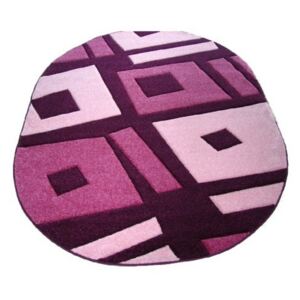 Kusový koberec Štvorčeky fialový, Velikosti 80x150cm