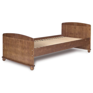 Tmavohnedá detská posteľ z borovicového dreva Faktum Tomi, 90 × 200 cm