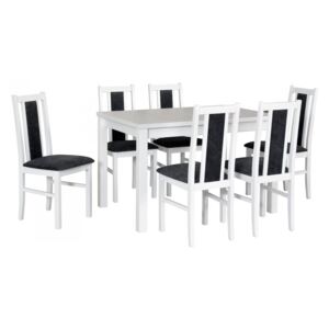PROFI AKCIA jedálenský set MAX 5 biely, stoličky BOS 14 biele