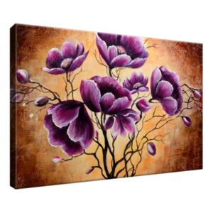 Obraz na plátne Rastúce fialové kvety 30x20cm 1506A_1T