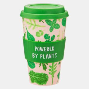Sass & Belle zeleno-ružový cestovný hrnček Powered by Plants