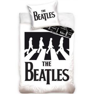 Carbotex · Bavlnené posteľné obliečky The Beatles - motív Abbey Road - 100% bavlna Renforcé - 70 x 90 cm + 140 x 200 cm