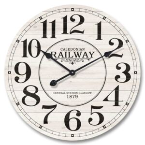 Nástenné hodiny Railway,29cm (Drevené hodiny)