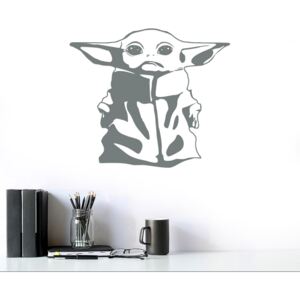 GLIX Baby Yoda - samolepka na stenu Šedá 40x35 cm