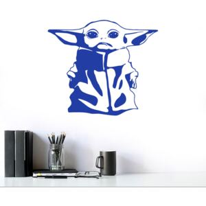 GLIX Baby Yoda - samolepka na stenu Modrá 70x60 cm