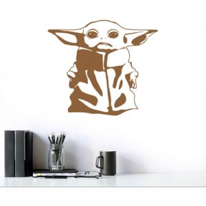 GLIX Baby Yoda - samolepka na stenu Hnedá 40x35 cm