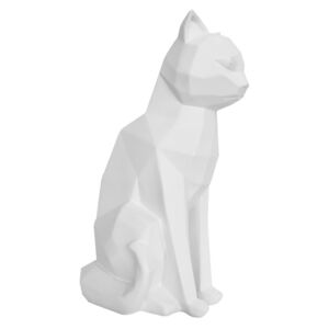 Matne biela soška PT LIVING Origami Cat, výška 29,5 cm