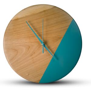 TIMMER wood decor Turquoise Oak - Dekoračné hodiny