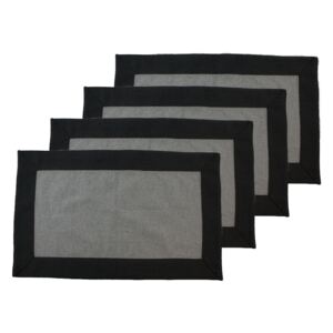 Home Elements Prestieranie z recyklovanej bavlny, 4 ks, 30 x 50 cm, šedá