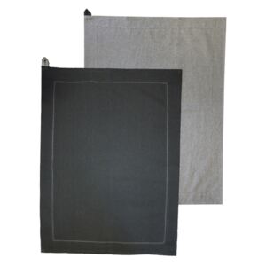 Home Elements Utierka z recyklovanej bavlny, 2 ks, 50 x 70 cm, šedá