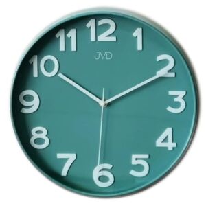 Plastové dizajnové hodiny JVD HX9229.1 modro-zelené