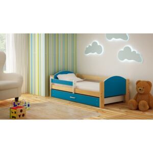 Detská posteľ Borek 160/80 cm zo zásuvkou modrý