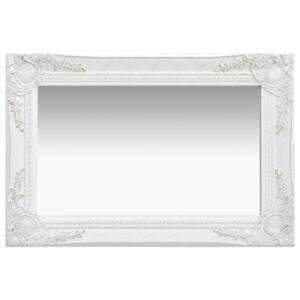 Nástenné zrkadlo v barokovom štýle 60x40 cm biele