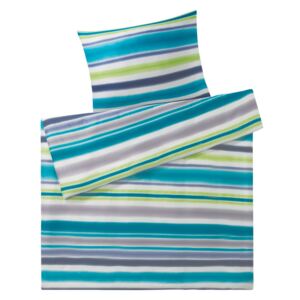 MERADISO® Saténová posteľná bielizeň, 140 x 200 cm, viacfarebná modrá / zelená (100293547)