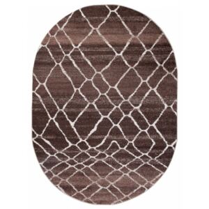 Kusový koberec Bonna hnedý ovál, Velikosti 140x190cm