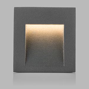LED2 5100334 STEP IN Q zápustné hranaté exteriérové svietidlo 70x65mm 3W/100lm 3000K IP54 antracit
