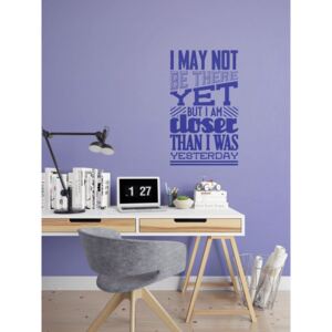 GLIX Motivačný text - samolepka na stenu Modrá 30 x 50 cm