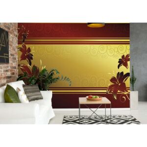 Fototapeta - Luxury Floral Design Red Papírová tapeta - 368x254 cm