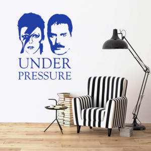 GLIX Queen & David Bowie - Under Pressure - samolepka na stenu Modrá 60x50 cm