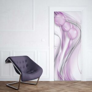 GLIX Fototapeta na dvere - Modern Abstract 3D Design Silver And Purple